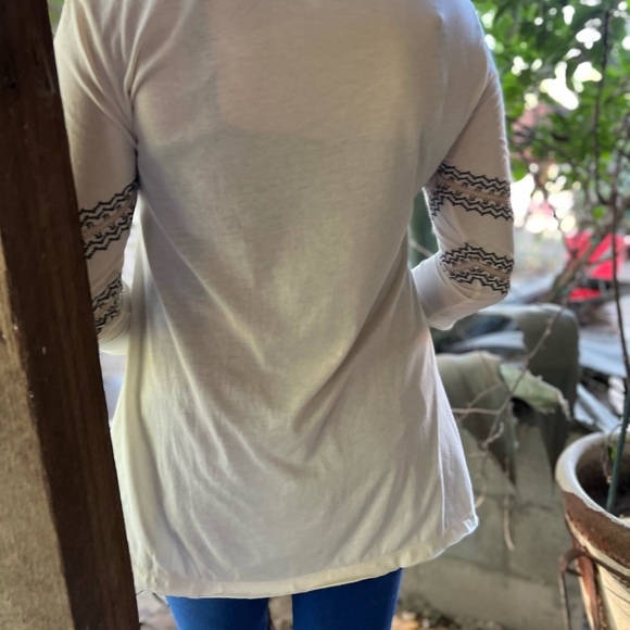 JOHNNY WAS Size S Cream Marushka Trapeze Blouse - Picture 6 of 9